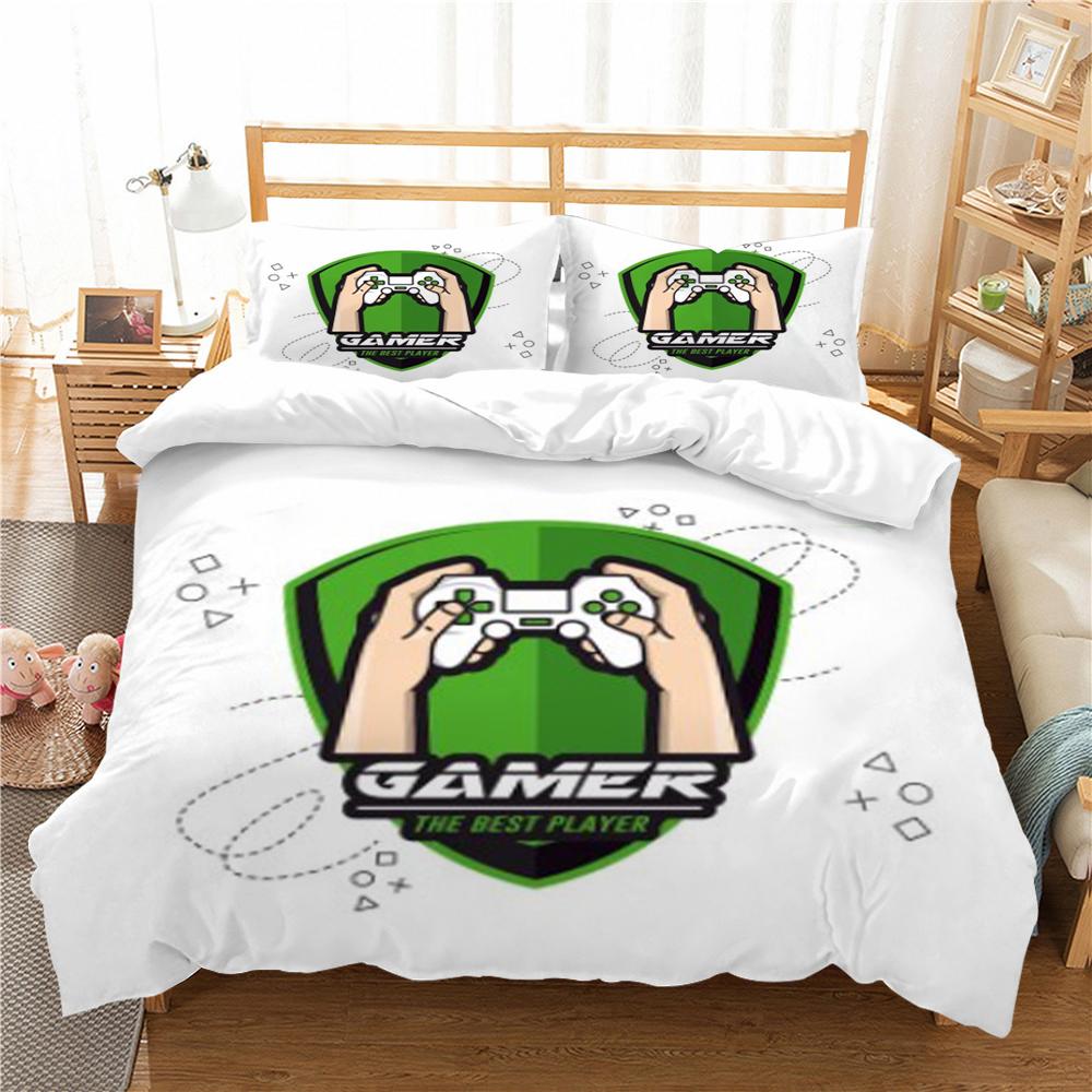 Duvet Cover Set Gamepad Printing Bedding Set Cartoon Pattern Home Setting Set Children Adult Single Twin Bedding Set