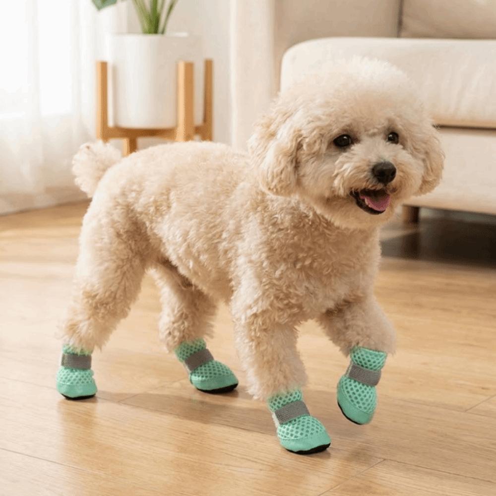 4PCS/SET Wear Resistant Dog Mesh Shoes Breathable Dog Net Shoes For Dogs Cats