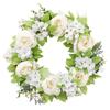 Front Door Wreath 15.7in Diameter Artificial Flowers Bright Colors Wall Floral Wreath for Decoration