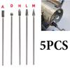 5pcs 100mm Long Rotary Burrs Set 3x6mm Solid Carbide Single Cut Tool Bits