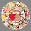 50 Cartoon Bear Doodle Personality Small Fresh Cute Children's Creative DIY Skateboard Suitcase Stickers Waterproof