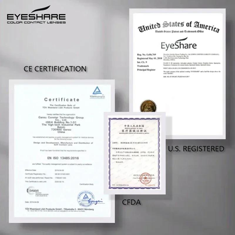 Eyeshare НОВЫЕ Контактные линзы натурального цвета 1 пара Модные линзы для голубых глаз Высококачественные серые Красивые зрачки Контакты для карих глаз