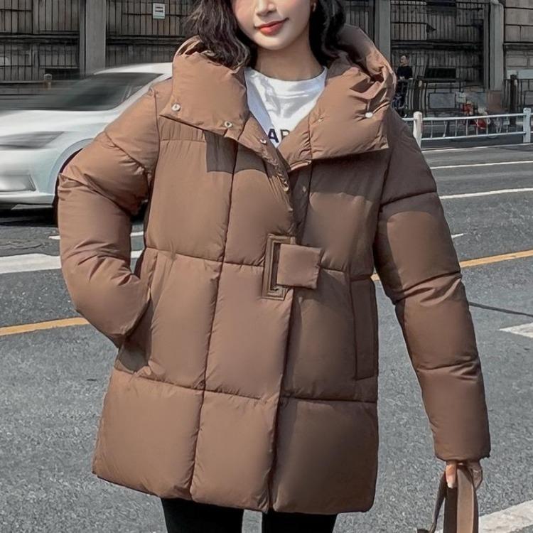 Женские Зимние Теплые Парки Куртки Оверсайз С Капюшоном Свободного Кроя С Длинным Рукавом Толстая Верхняя Одежда Мода