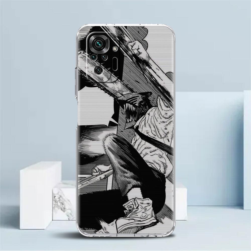 Chainsaw Man Cool Case For Xiaomi Redmi Note 11 Pro 10 9 9S 8 8T 7 9A 9C 9T 10 10C K40 Clear TPU Soft Phone Cover