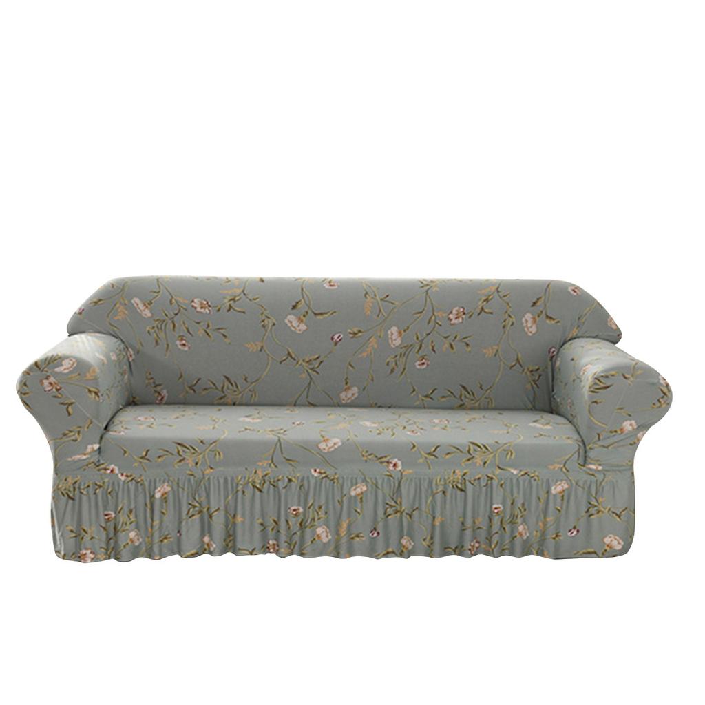 Все включено Эластичный Чехол на диван из молочного шелка с принтом Юбка Кружево Пасторальный стиль Чехол Универсальный на все сезоны