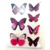 [N4137] - 3D Stickers 'Butterflies' Pink Purple