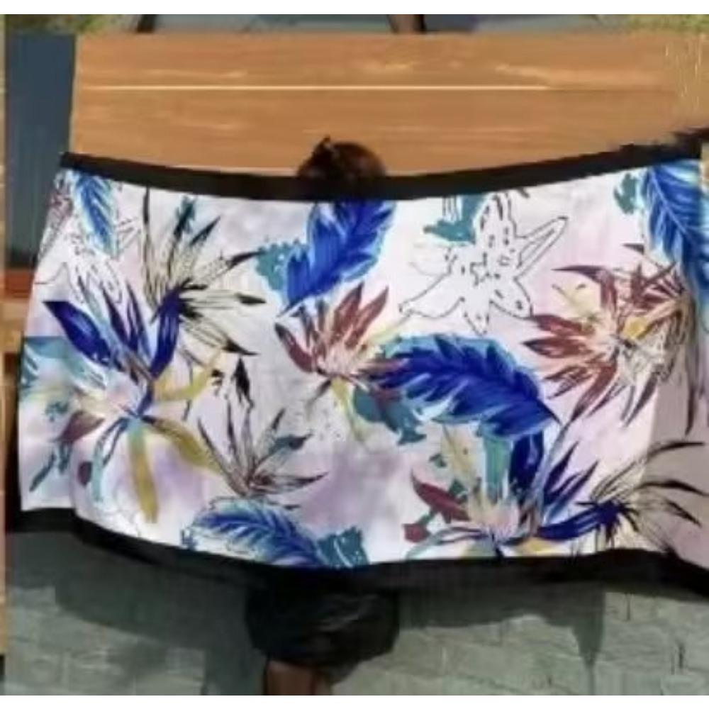 Соленое озеро Чака Туризм на Северо-Западе Этнический стиль Шарф Шелковый шарф Женский Летний Приморский Пляжный Платок Солнцезащитный Тонкий