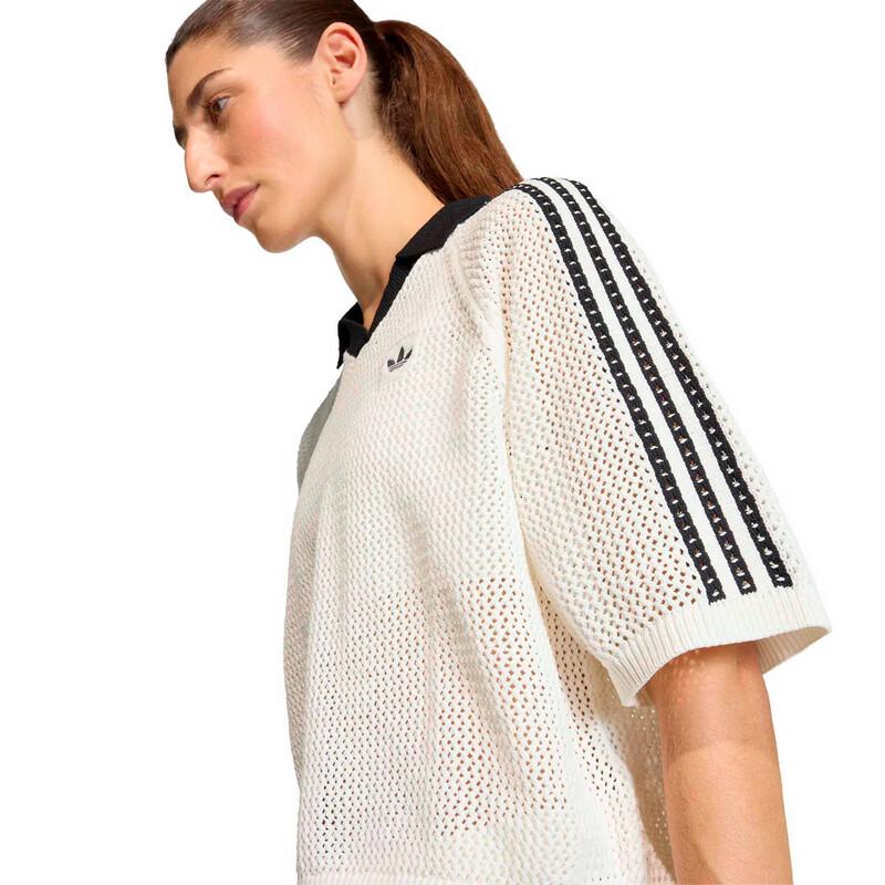 adidas Оригинальная женская вязаная рубашка-поло