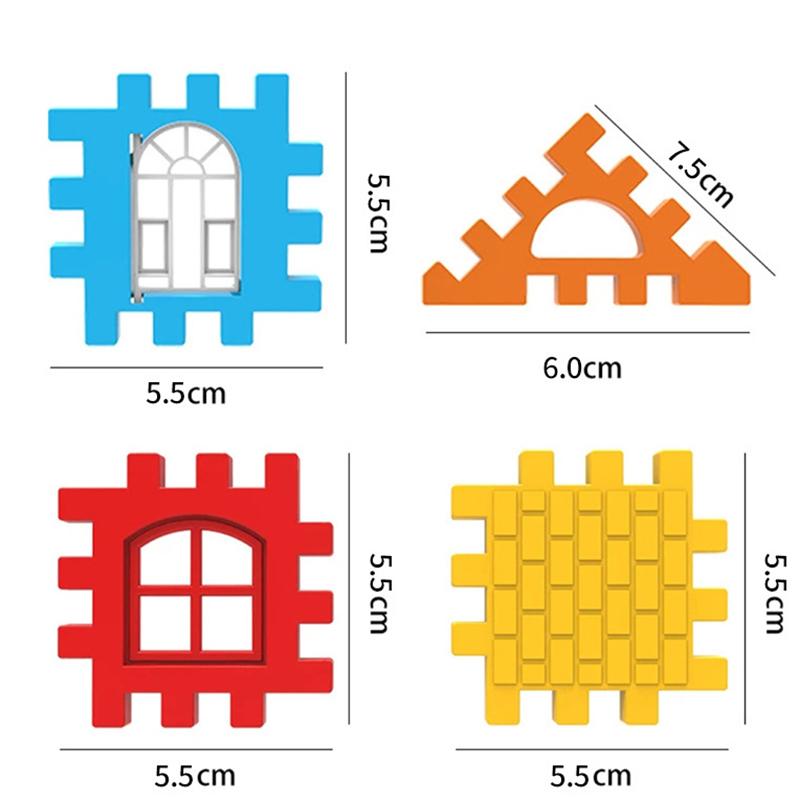 1 набор игрушка-пазл красочный открывающееся окно пластиковый строительный STEM-конструктор красочные соединяющиеся компоненты