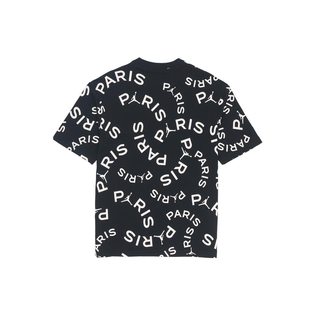 Jordan Paris Saint-Germain Jock Tag Letter Short Sleeve T-Shirt Men Tops Black CK9788-010