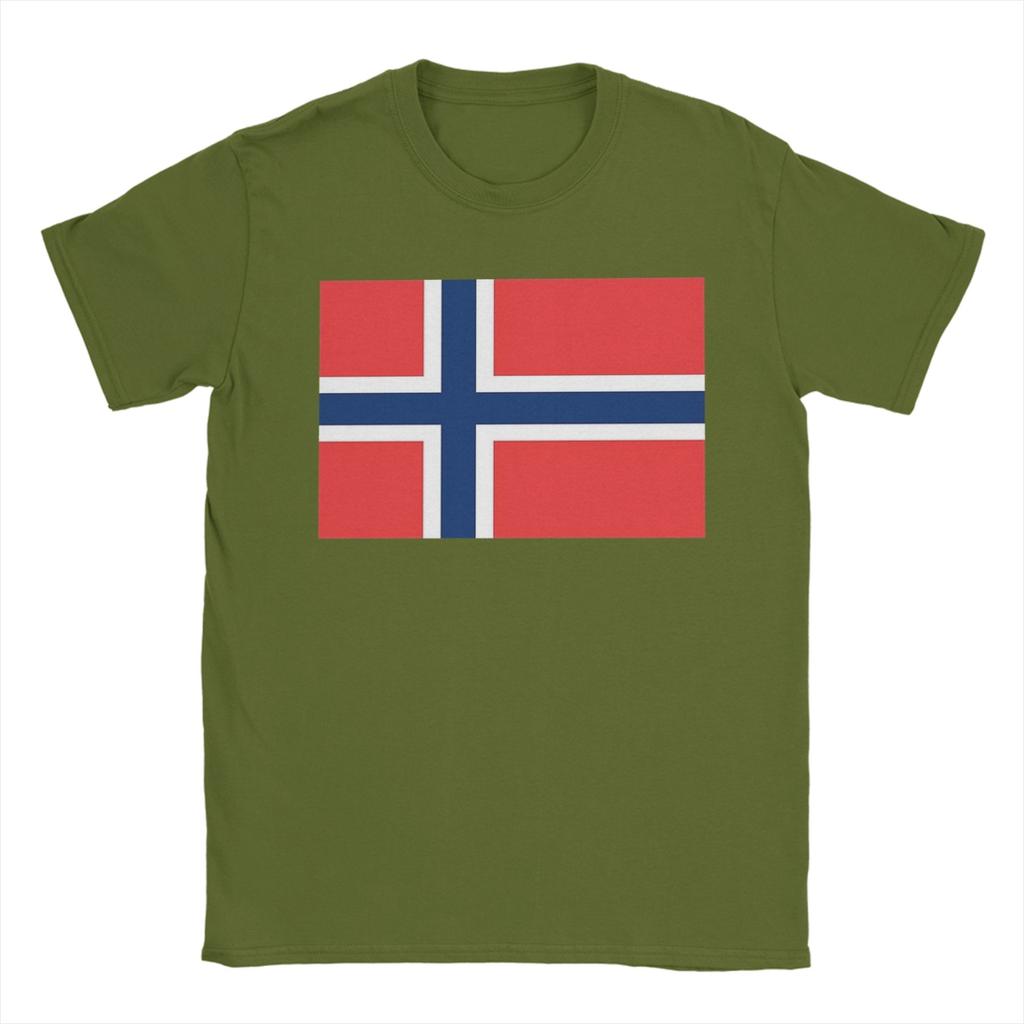 Norway flag Cotton TShirt For Unisex Beach Vintage TShirts ONeck Harajuku Tee Shirt Plus Size Custom DIY Tops
