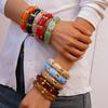 Bohemian Acrylic Bangle Geometric Retro Hand Ring Temperament Exaggerated Bracelet  Summer