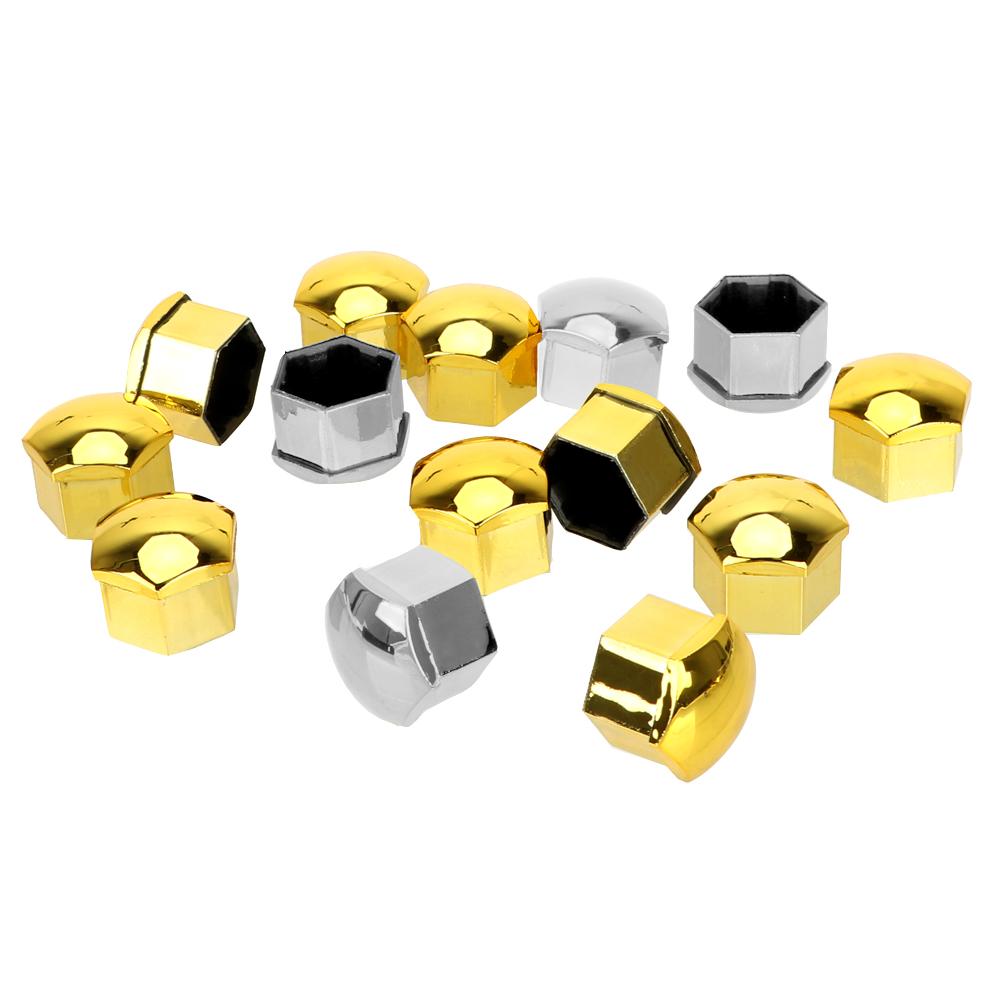 Колпачки для гаек колес автомобиля, наружные защитные крышки, колпачки, автомобильная отделка, гайки для шин, болты, 20 шт., антикоррозийные хромированные глянцевые 17 мм/19 мм, автомобильные крышки для винтов ступиц