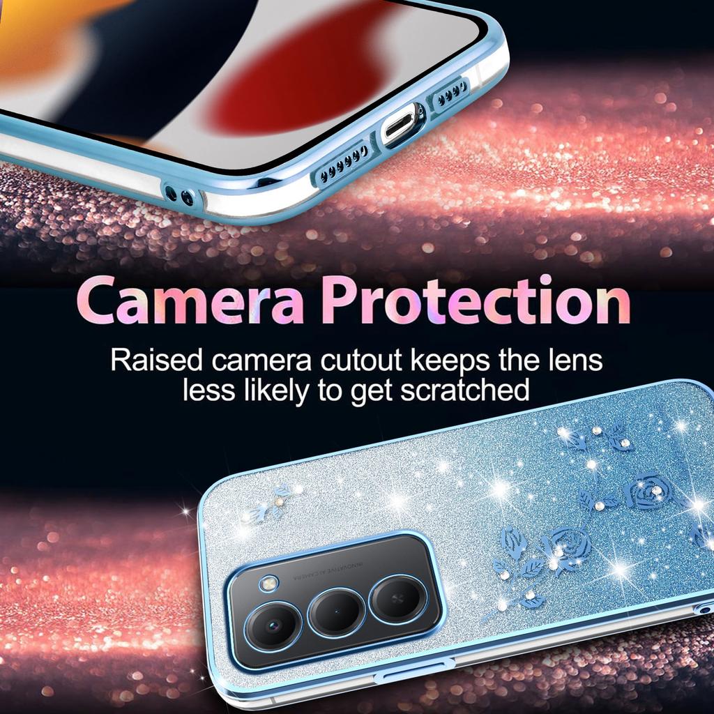 Для Xiaomi Redmi 15 4G (169 мм) Чехол Цветок TPU Гибкий Градиентный Чехол для Телефона