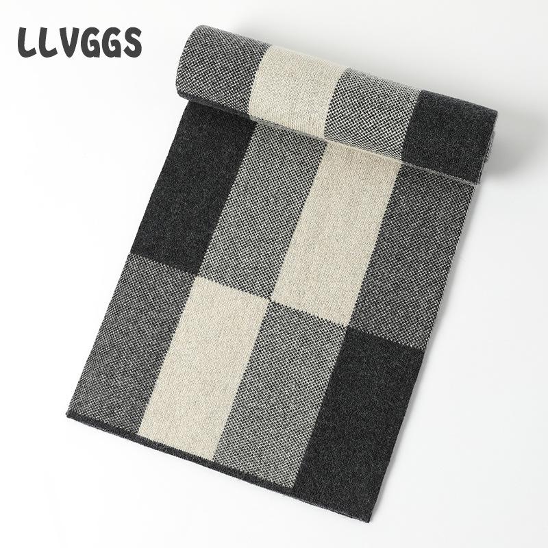 Men's Cashmere Scarf Scarf, Simple and Fashionable Thickened Warm Men's Scarf, Business Men's Scarf Warm Scarf Men's