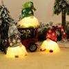 New 6 Styles Glowing Gnome Christmas Decor Ornaments Light Plush Knitting Craft Pendant Christmas Decorations For Home Kids Gift