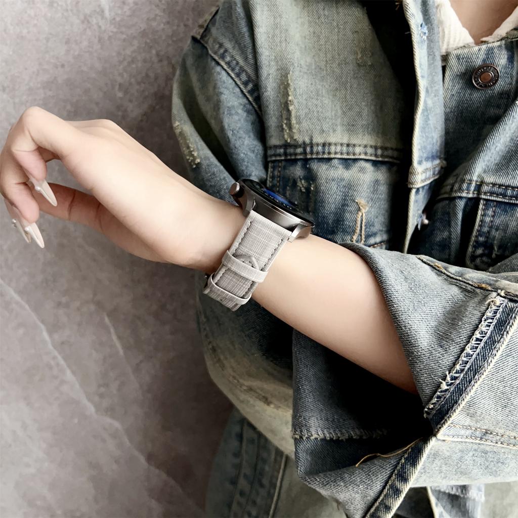 Для Huawei Watch GT 5 41мм Ремешок для часов 18мм Плетеный Клетчатый Узор Кожаный Ремешок на Запястье