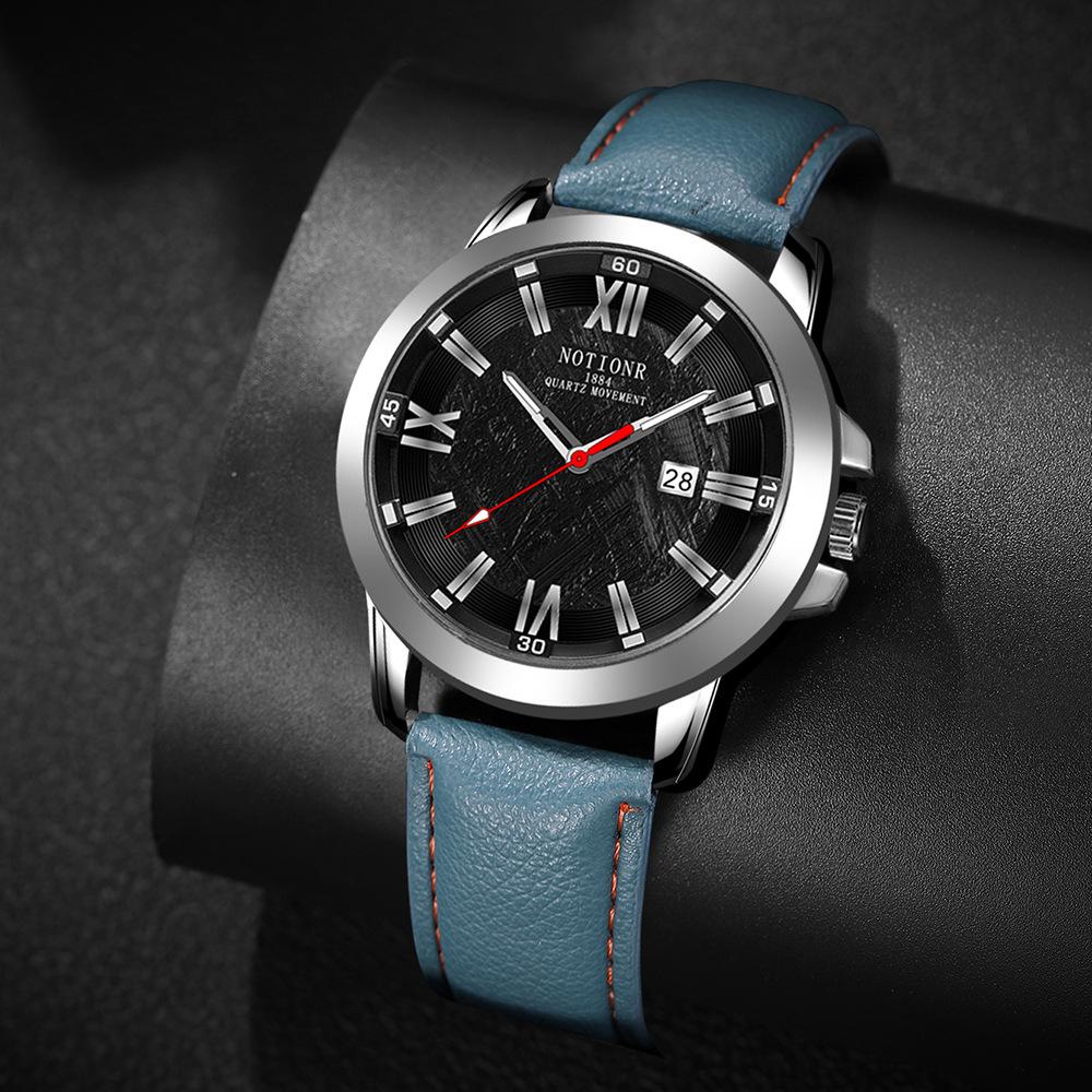 Fashion Business Men's Watches Fashion Men's Watches Simple Watch Large Dial Watch Sports Men's Watch Belt Calendar Watch