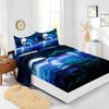 Four-Piece Mattress Set Ocean Dolphin Turtle 3D Digital Printing Kit Mattress Protective Cover