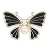 Женская брошь в форме бабочки с искусственным жемчугом и стразами, декорирующая капающее масло, противоскользящий костюм