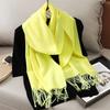 New Winer Warm Cashmere Scarf for Women Fashion Solid Thick Blanket Pashmina Shawl Wrap Female Bufanda Echarpe Foulard