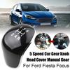 Крышка головки ручки переключения передач для 5-ступенчатой автомобильной коробки передач Ford Fiesta, черная, запасные части для механической коробки передач, внутреннее убранство G5O7