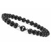 Black White Stone 26 Letters Bracelet Handmade DIY for Women Men Couple Jewelry Friendship Lucky Bead Elastic Bracelet Kids Gift