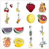 Silver Color Apple Cherry Pineapple Milk Tea Dangle Charm Bead Fit Original Charm Silver S925 Bracelet DIY Women Jewelry