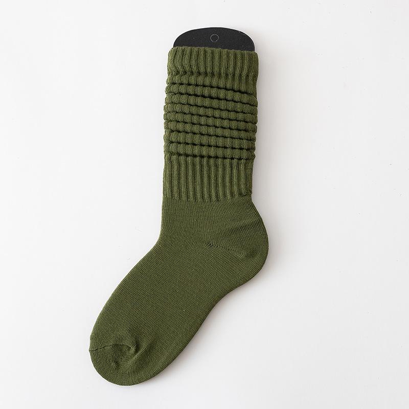 SYVISS Unisex Solid Color Scrunch Socks - Long Warm Leg Warmers, Slouch & Bubble Styles for Men and Women.