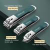 Fingernail Clipper with Faux Leather Case Sharp Sturdy Curved Edge Professional Stainless Steel Nail