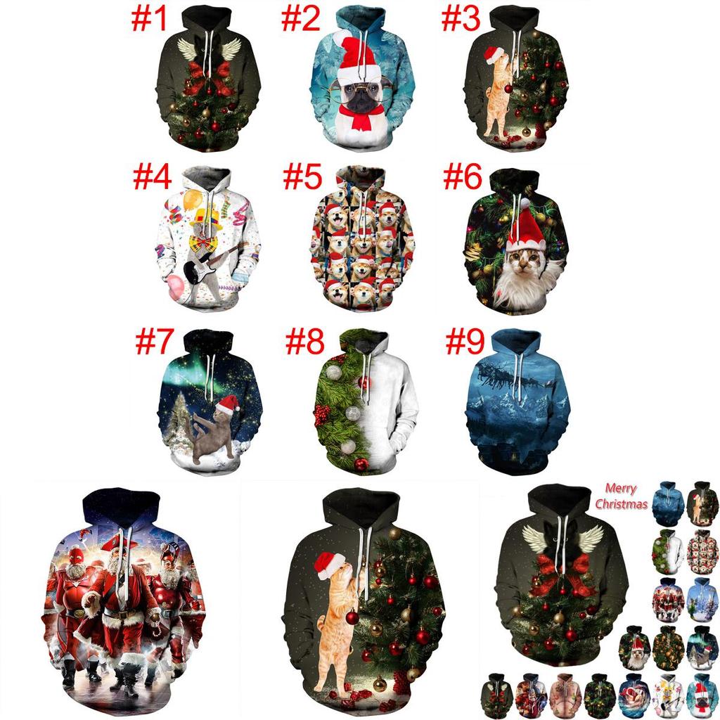Premium Quality Men Women Christmas 3d Graphic Print Hooded Hoodie Sweatshirt Pullover With Timeless Style