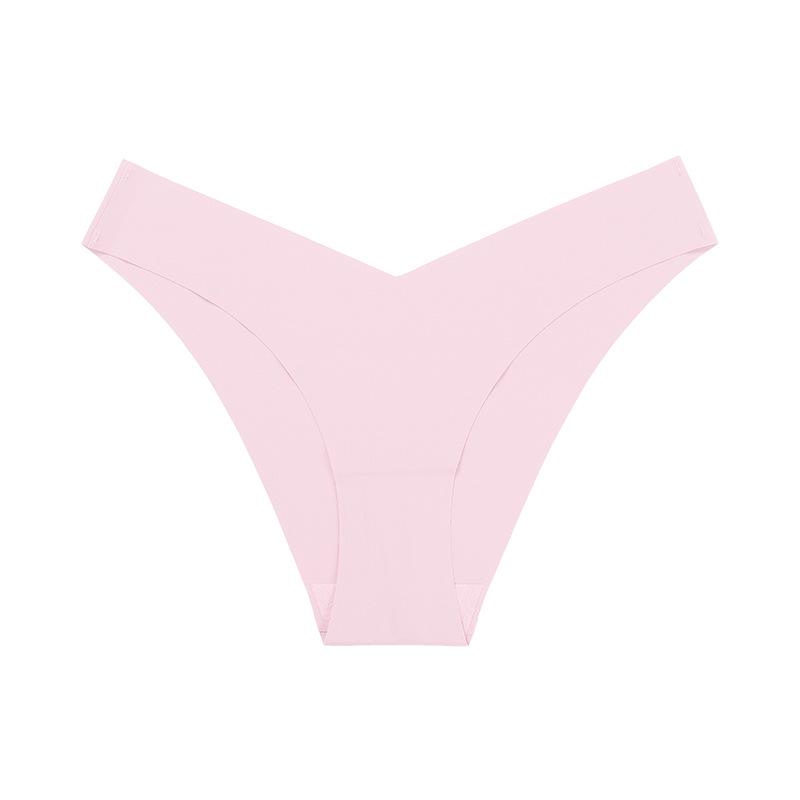 Plus Size Ice Silk Seamless Maternity V-Neck Low Waist One-Piece Sport Breathable Brazilian Panties