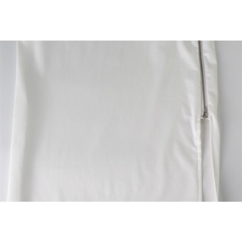 Женское осеннее модное однотонное платье с длинным рукавом и разрезом на молнии, плиссированное платье Spice Girl