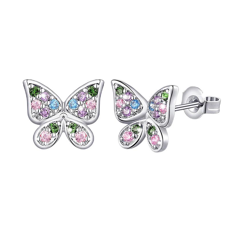 Round Circle Hoop Earrings For Women 925 Silver Heart Star Moon Sun Flower Zircon Opal Earrings Jewelry Gift