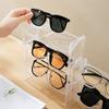 2Pcs Transparent Eyeglasses Display Stand Space Saving Glasses Shelf Sunglasses Show Rack  Desktop