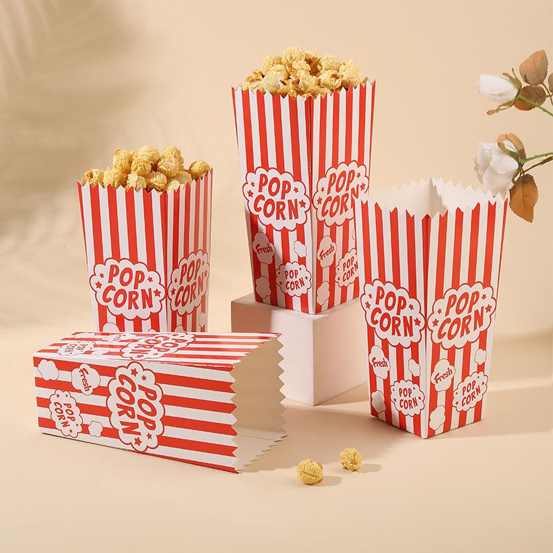 Large Popcorn Bucket Disposable French Fries Chicken Rice Flower Packaging Box Cinema Amusement Park Scenic Area Commercial Food Packaging Container