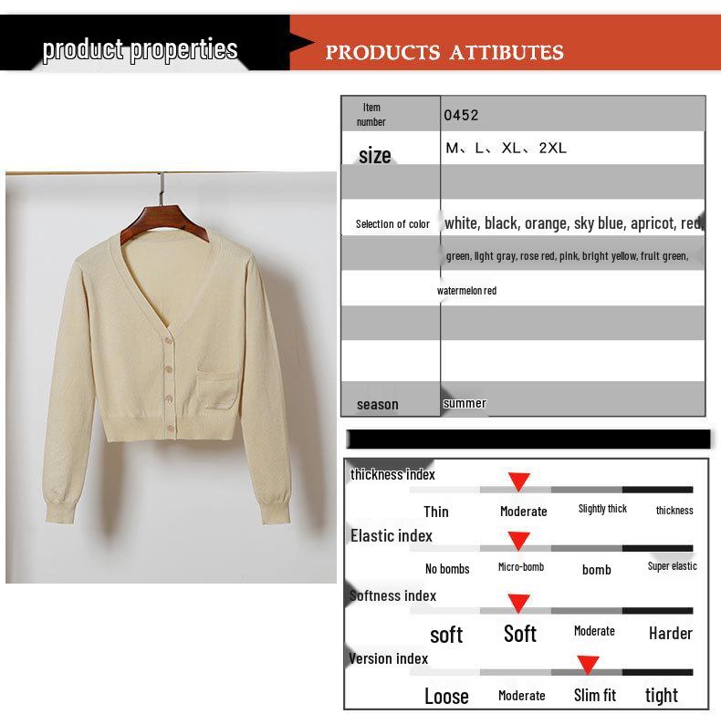 2022 Women's Slim-Fit Long-Sleeve Knit Cardigan Sweater - Spring/Autumn Fashion