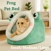 Comfort Pet House Green Frog Sleeping Nest Bed Cute Cat Dog Bed  For Puppy Kitten