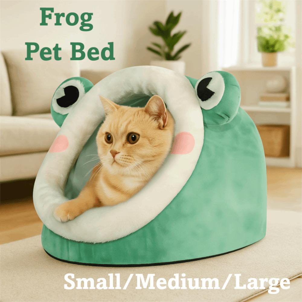 Comfort Pet House Green Frog Sleeping Nest Bed Cute Cat Dog Bed For Puppy Kitten