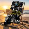 Superheroes Print Beach Towel Design, Soft, Lightweight. for Home Bathroom, Spa, Pool, Yoga, Surfing, Camping, Gift for Family, Friend