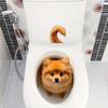 Cute Pomeranian Dog Toilet Sticker Bathroom Toilet Cover Sticker Wall Stickers Wc For Waterproof  Home  Decoration S635