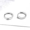 Charms Lady 925 Silver Hoops Earrings for Girls Ear Piercing Accessories Trend Crystal Stones Earring for Women Jewelry  Fashion