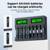 8slot LCD Smart 1.5V Li-ion Battery Charger+1.5V AA AAA Li-ion Rechargeable Battery