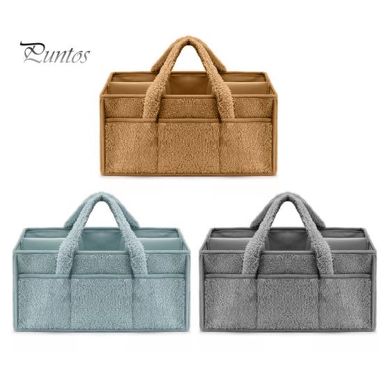 Корзина для хранения детских подгузников, органайзер с ручкой, большая вместимость, несколько отделений, контейнер для принадлежностей для новорожденных