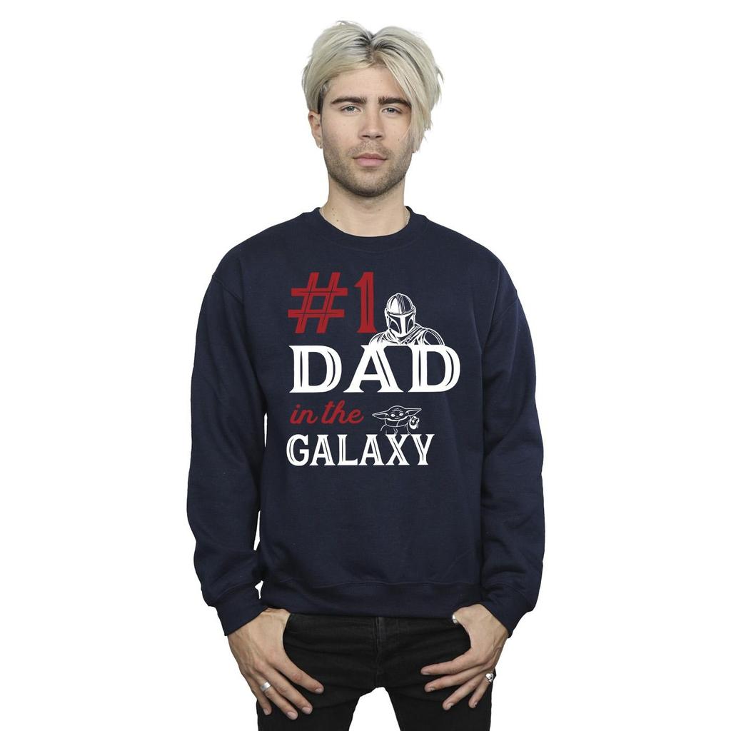Star Wars Mens Mandalorian Number One Dad Sweatshirt