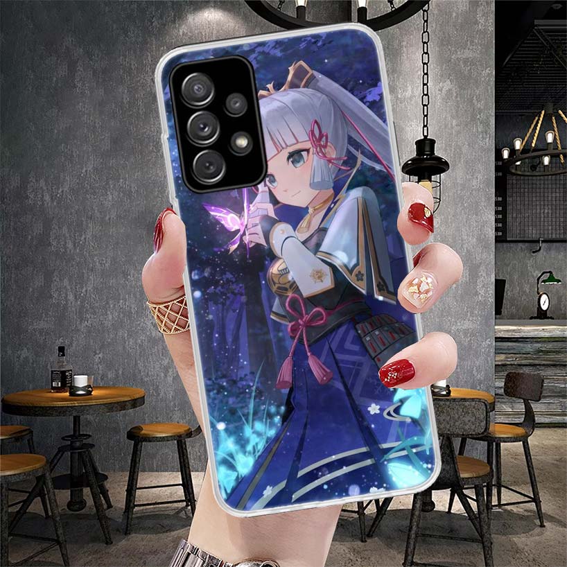 Чехол для телефона Genshin Impact Kamisato Ayaka для Samsung Galaxy A12 A22 A32 A52 A72 A02S A51 A50S A71 A70 A31 A20S Note 20 Ultra S10