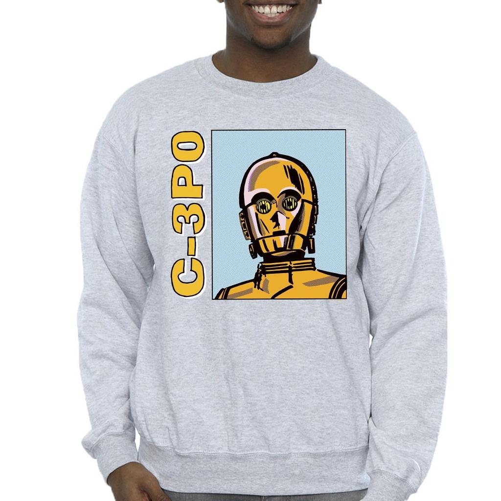Star Wars Mens C3PO Line Art Sweatshirt
