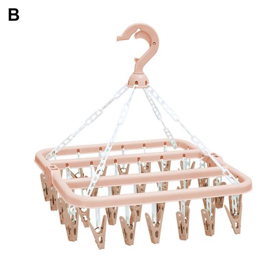 8/32Clamps Useful Multi-use Clothes Hanger Sock Racks Strong Load-bearing Long Lifespan Clothes Hangers