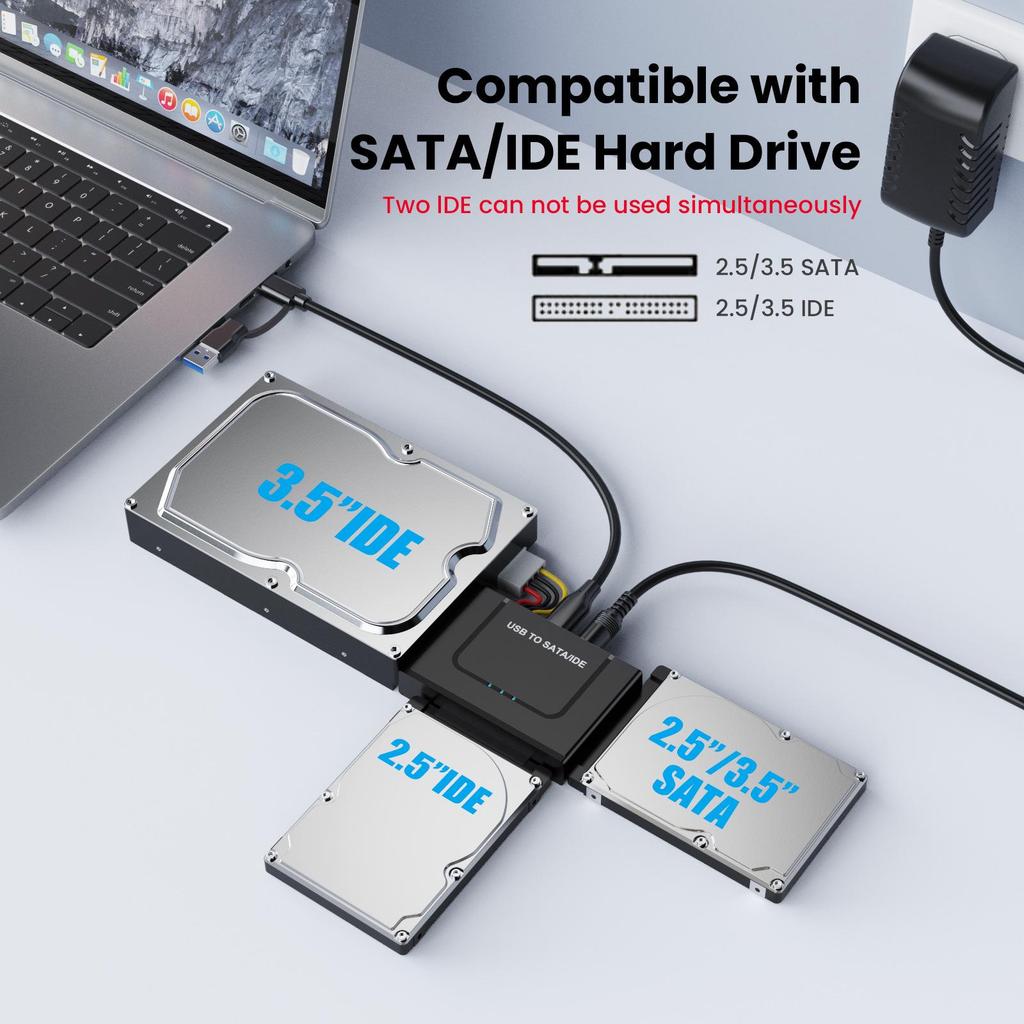 USB 3.0 к IDE/SATA Конвертер Жесткого Диска - Многофункциональный Кабель для 2.5"/3.5" Дисков