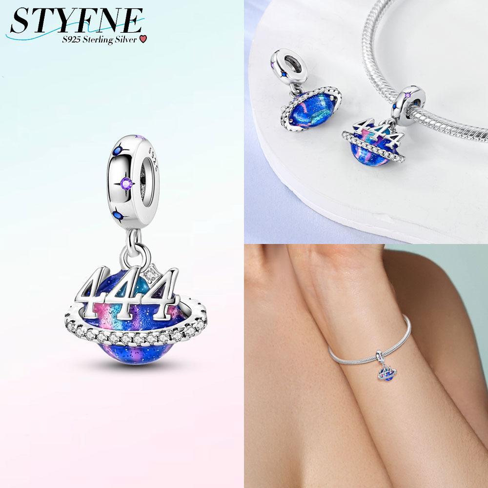 Charms Plata Blue Mysterious Cosmic Planet Pendants Fit Original Bracelets Charms For Women Jewelry Diy Making Gifts